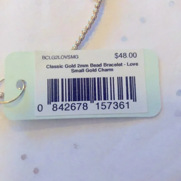 NWT Enewton Classic Gold 2mm Bead Bracelet - Love Small Gold Charm - Picture 4 of 4